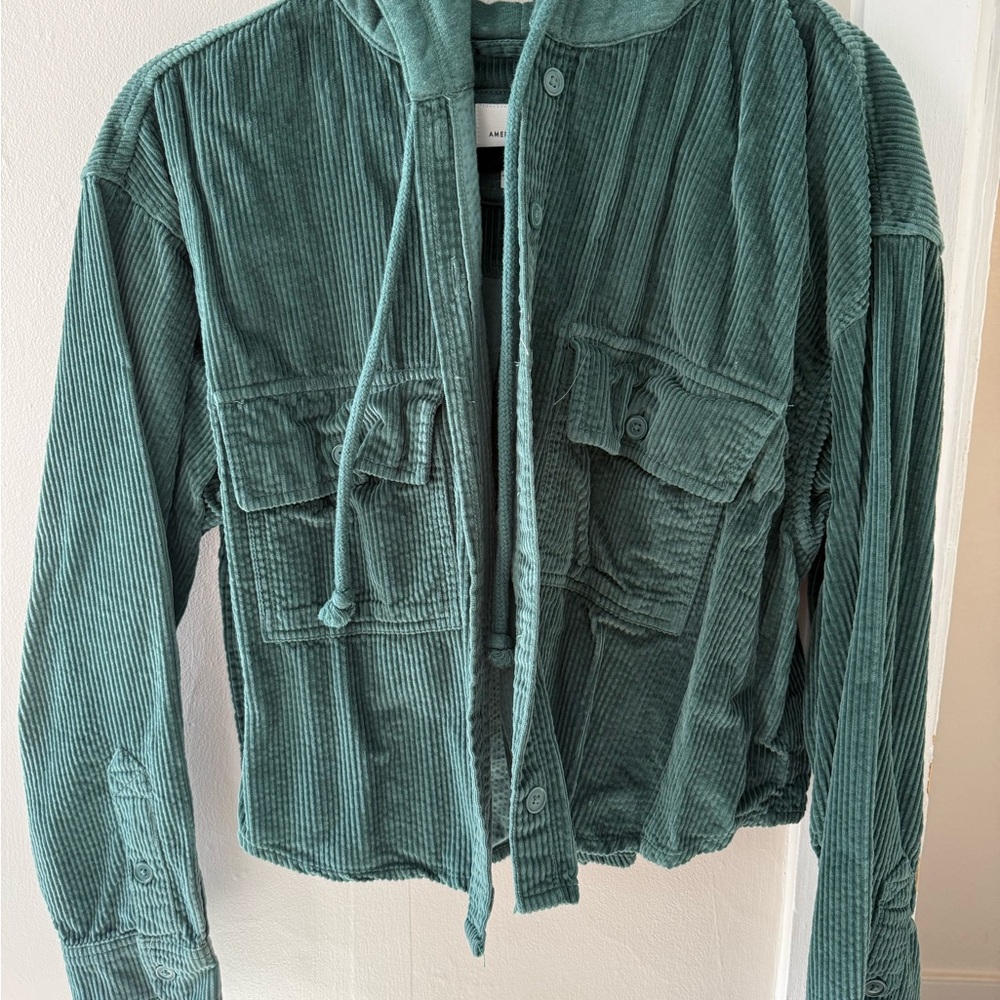 American Eagle Outfitters Green Corduroy Jacket
